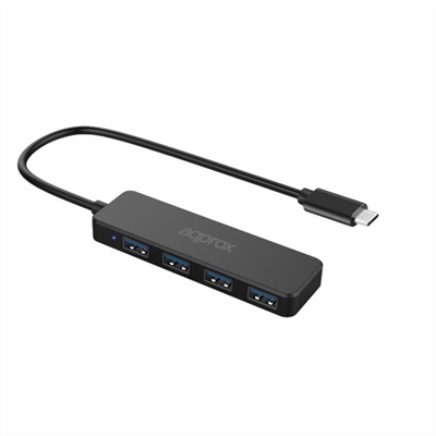 Approx Adaptador 4 Puertos Usb 3 0 Hub A Type C